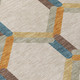 8' X 10' Beige Wheat And Blue Geometric Washable Indoor Outdoor Area Rug