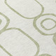 8' X 10' Artichoke Green And Ivory Geometric Washable Indoor Outdoor Area Rug