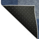 8' Blue And Gray Round Geometric Washable Indoor Outdoor Area Rug