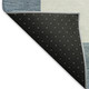 8' Denim Blue And Ivory Round Geometric Washable Indoor Outdoor Area Rug