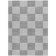 8' X 10' Gray And Pewter Geometric Washable Indoor Outdoor Area Rug