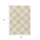 9' X 12' Peach And Beige Geometric Washable Indoor Outdoor Area Rug