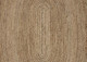 5' X 7' Natural Jute Hand Braided Oval Rug