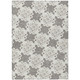9' X 12' Taupe And Ivory Quatrefoil Washable Indoor Outdoor Area Rug