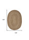 7' X 9' Natural Jute Hand Braided Oval Rug