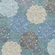 5' X 8' Teal Blue Beige And Ivory Quatrefoil Washable Indoor Outdoor Area Rug