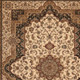 7' X 9' Black and Ivory Oriental Power Loom Area Rug
