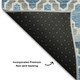 5' X 8' Sky Blue Gray And Ivory Ikat Washable Area Rug With UV Protection