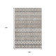 9' X 12' Taupe Beige And Ivory Ikat Washable Area Rug With UV Protection