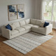 10' X 14' Taupe Beige And Ivory Ikat Washable Area Rug With UV Protection