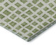 9' X 12' Artichoke Green And Ivory Geometric Washable Area Rug With UV Protection