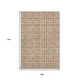 9' X 12' Rust Copper And Beige Geometric Washable Area Rug With UV Protection