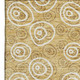 3' X 5' Gold And Ivory Polka Dot Washable Area Rug With UV Protection