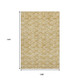 9' X 12' Gold And Ivory Polka Dot Washable Area Rug With UV Protection
