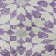 10' X 14' Lavender And Ivory Geometric Washable Area Rug With UV Protection