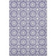 9' X 12' Lilac And Ivory Geometric Washable Area Rug With UV Protection