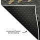 8' Black Beige And Silver Striped Washable Round Rug With UV Protection