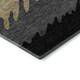 8' X 10' Black Beige And Silver Striped Washable Area Rug With UV Protection