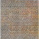 10' X 14' Gray Charcoal And Orange Abstract Washable Indoor Outdoor Area Rug