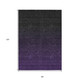 8' X 10' Eggplant Purple And Charcoal Abstract Washable Indoor Outdoor Area Rug