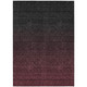 3' X 5' Merlot And Charcoal Abstract Washable Indoor Outdoor Area Rug