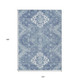 10' X 14' Navy Blue And Denim Blue Medallion Washable Indoor Outdoor Area Rug