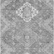 3' X 5' Gray And Ivory Medallion Washable Indoor Outdoor Area Rug