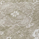 9' X 12' Taupe Beige And Ivory Medallion Washable Indoor Outdoor Area Rug