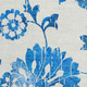 8' White And Denim Blue Round Floral Washable Indoor Outdoor Area Rug