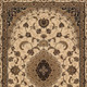 4' X 6' Beige and Black Floral Medallion Power Loom Area Rug