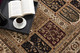 4' X 6' Beige and Black Oriental Power Loom Area Rug