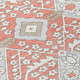 10' X 14' Salmon Gray And Taupe Floral Washable Indoor Outdoor Area Rug