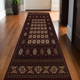 20' Red And Ivory Floral Medallion Runner Rug