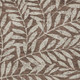 9' X 12' Brown And Beige Floral Washable Indoor Outdoor Area Rug