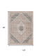 8' X 10' Gray and Soft Pink Traditional Area Rug