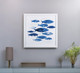Marble Blue School of Fish 1 Wall Art