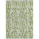 10' X 14' Green And Ivory Tribal Washable Indoor Outdoor Area Rug