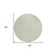 8' Artichoke Green And Gray Round Geometric Washable Indoor Outdoor Area Rug