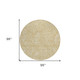 8' Gold And Beige Round Floral Washable Indoor Outdoor Area Rug