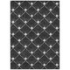 10' X 14' Black Gray And Ivory Geometric Washable Indoor Outdoor Area Rug