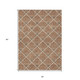 3' X 5' Brown Copper And Beige Geometric Washable Indoor Outdoor Area Rug