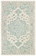 5' X 8' Turquoise and Cream Medallion Area Rug