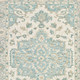8' X 10' Turquoise and Cream Medallion Area Rug