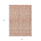 10' X 14' Coral And Ivory Damask Washable Indoor Outdoor Area Rug