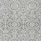 10' X 14' Gray And Ivory Damask Washable Indoor Outdoor Area Rug