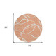 8' Salmon And Ivory Round Abstract Washable Indoor Outdoor Area Rug