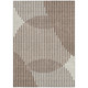 5' X 8' Brown And Beige Geometric Washable Indoor Outdoor Area Rug