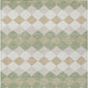 9' X 12' Artichoke Green Ivory And Beige Geometric Washable Indoor Outdoor Area Rug