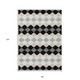 8' X 10' Black Ivory And Beige Geometric Washable Indoor Outdoor Area Rug