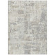 5' X 8' Ivory And Gray Abstract Washable Indoor Outdoor Area Rug